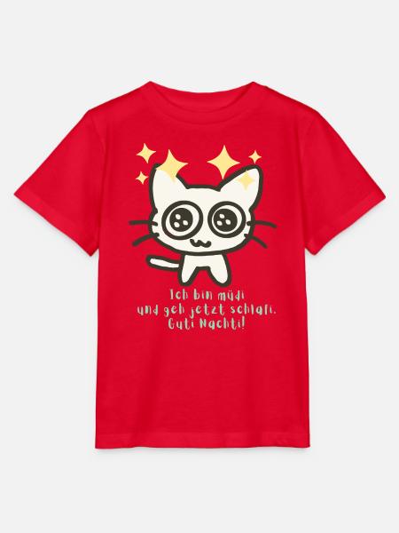 Gute Nacht, ich bin müde - Stanley/Stella Kinder T-Shirt MINI CREATOR  - Rot