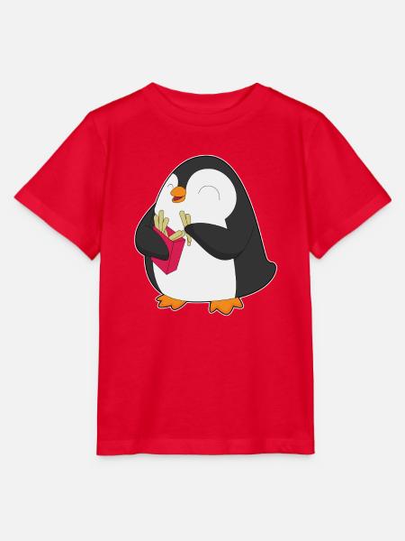 Pinguin Pommes frites - Stanley/Stella Kinder T-Shirt MINI CREATOR - Rot
