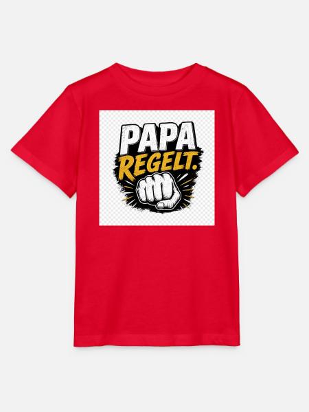 Papa regelt Kraftvoller Comicstil - Stanley/Stella Kinder T-Shirt MINI CREATOR - Rot