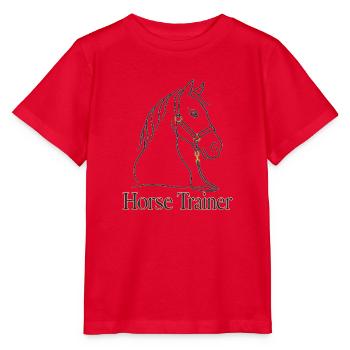 Horse Trainer Equestrian Minimal Identity Barn Lif - Stanley/Stella MINI CREATOR Kids’ T-Shirt - red - Front - Jaiden (125cm)