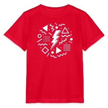 Memphis Style Retro Graphic – 80s 90s Look - Stanley/Stella MINI CREATOR Kids’ T-Shirt - red - Front - Jaiden (125cm)