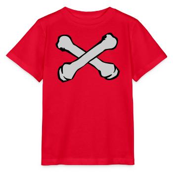Crossing Bones Silhouette - Stanley/Stella MINI CREATOR Kids’ T-Shirt - red - Front - Jaiden (125cm)