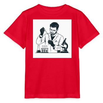 Laboratory scientist with pipette - Stanley/Stella MINI CREATOR Kids’ T-Shirt - red - Front - Jaiden (125cm)