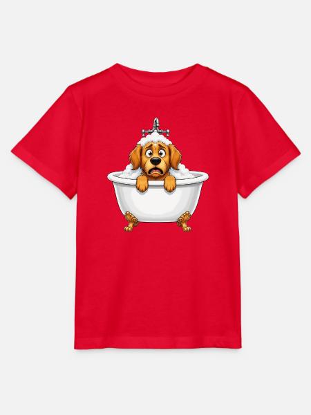 Schreckliche Hundebadezeit Flucht - Stanley/Stella Kinder T-Shirt MINI CREATOR - Rot