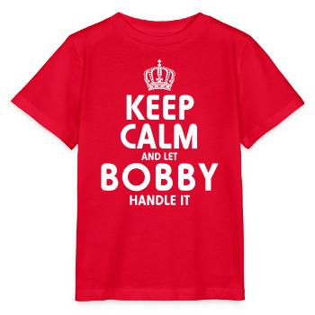 BOBBY: Kümmer dich darum. - Stanley/Stella Kinder T-Shirt MINI CREATOR  - Rot - Vorne - Jaiden (125cm)