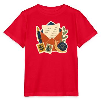 Brieffreundschaft – Snail Mail - Stanley/Stella Kinder T-Shirt MINI CREATOR  - Rot - Vorne - Jaiden (125cm)