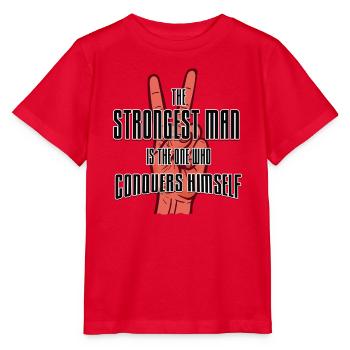 Stärkster Mann: Sich selbst besiegen! - Stanley/Stella Kinder T-Shirt MINI CREATOR  - Rot - Vorne - Jaiden (125cm)