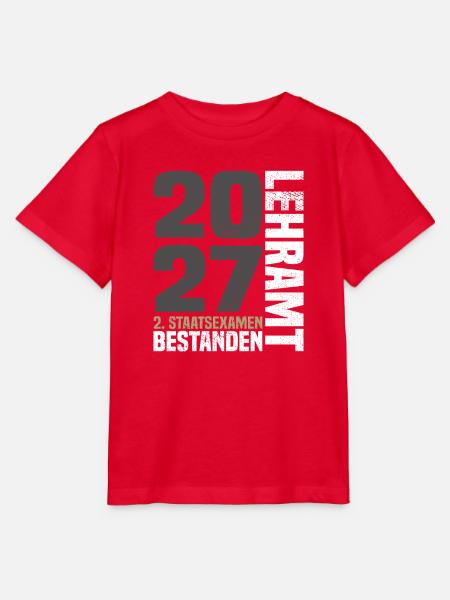 2. Staatsexamen Lehramt 2027 - Stanley/Stella Kinder T-Shirt MINI CREATOR - Rot