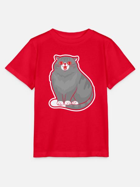Pallaskatze Manul Meme Wildkatze Katzen Geschenk - Stanley/Stella Kinder T-Shirt MINI CREATOR - Rot