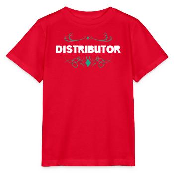 Distributor Ornament-Logo mit Barock-Details - Stanley/Stella Kinder T-Shirt MINI CREATOR  - Rot - Vorne - Jaiden (125cm)