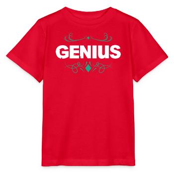 Genius Schriftzug mit Ornamentflair - Stanley/Stella Kinder T-Shirt MINI CREATOR  - Rot - Vorne - Jaiden (125cm)