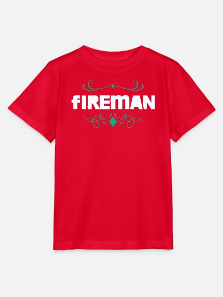 Feuerwehrheld Ornament - Stanley/Stella Kinder T-Shirt MINI CREATOR - Rot