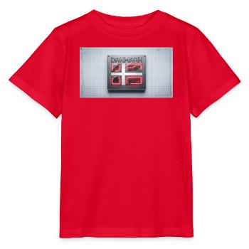 Danmark Neon Quad Panel - Stanley/Stella Kinder T-Shirt MINI CREATOR  - Rot - Vorne - Jaiden (125cm)