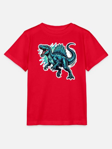 Blauer Spinosaurus - Stanley/Stella Kinder T-Shirt MINI CREATOR  - Rot