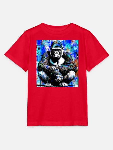 Gorilla - Stanley/Stella Kinder T-Shirt MINI CREATOR - Rot
