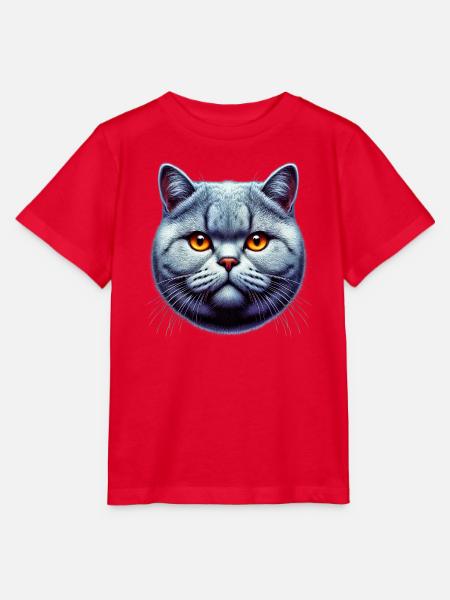 Britische Kurzhaarkatze - Stanley/Stella Kinder T-Shirt MINI CREATOR  - Rot