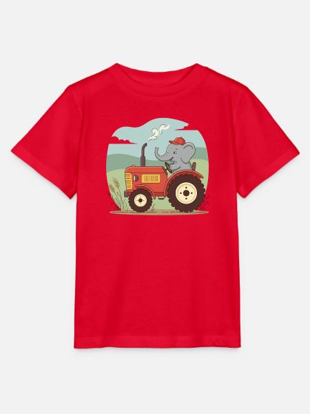 Traktor / Traktor / Traktor - Stanley/Stella Kinder T-Shirt MINI CREATOR - Rot