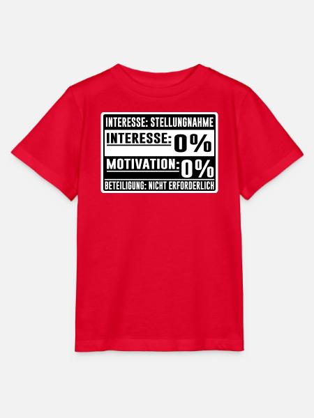 Status: 0 % – Interesse & Motivation - Stanley/Stella Kinder T-Shirt MINI CREATOR - Rot