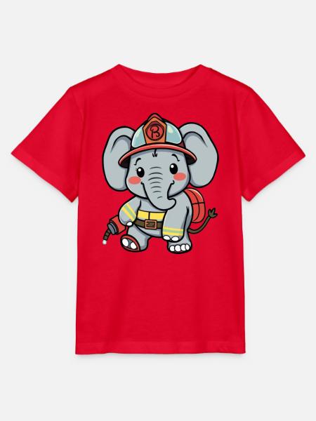 Helden-Feuerwehrmann - Stanley/Stella Kinder T-Shirt MINI CREATOR - Rot