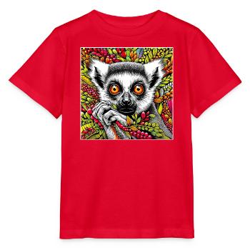 Lemur - Stanley/Stella Kinder T-Shirt MINI CREATOR  - Rot - Vorne - Jaiden (125cm)