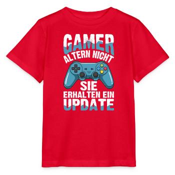 Gamer Altern Nicht Update Gaming Controller Spruch - Stanley/Stella Kinder T-Shirt MINI CREATOR  - Rot - Vorne - Jaiden (125cm)