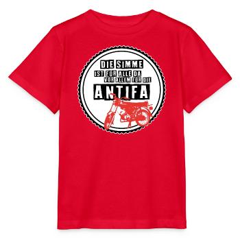 Die Simme ist für alle da (dunkel) - Stanley/Stella Kinder T-Shirt MINI CREATOR  - Rot - Vorne - Jaiden (125cm)