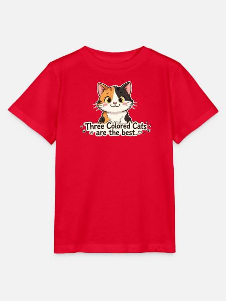 Dreifarbige Katzenfreude - Stanley/Stella Kinder T-Shirt MINI CREATOR - Rot