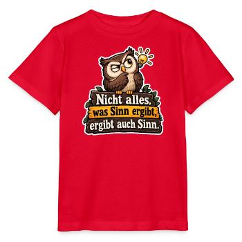 Sinnvoller Eulenwitz - Stanley/Stella Kinder T-Shirt MINI CREATOR  - Rot - Vorne - Jaiden (125cm)