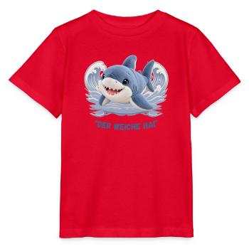 Der weiche Hai - Stanley/Stella Kinder T-Shirt MINI CREATOR  - Rot - Vorne - Jaiden (125cm)