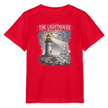 The Lighthouse Keeps Watch Leuchtturm - Stanley/Stella Kinder T-Shirt MINI CREATOR  - Rot - Vorne - Jaiden (125cm)