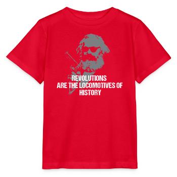 Karl Marx Rebel - Stanley/Stella Kinder T-Shirt MINI CREATOR  - Rot - Vorne - Jaiden (125cm)