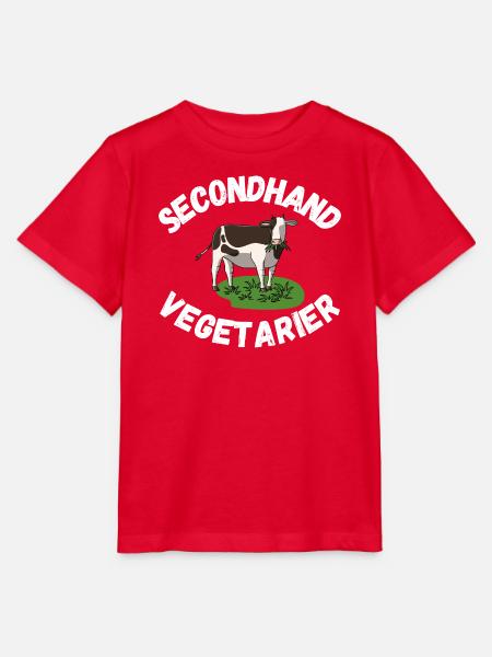 Secondhand Vegetarier Kuh - Stanley/Stella Kinder T-Shirt MINI CREATOR  - Rot