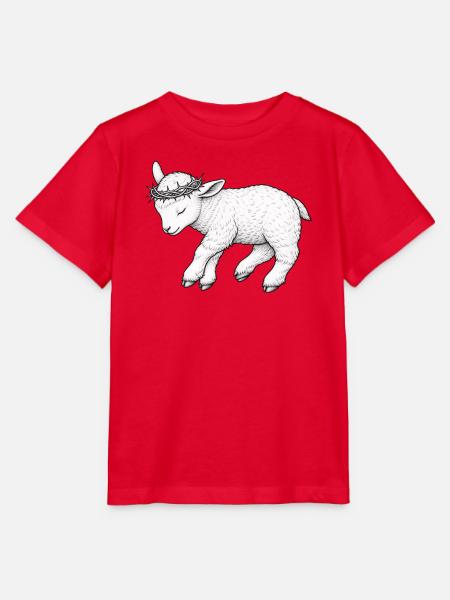 Gottes Lamm - ruhend - Stanley/Stella Kinder T-Shirt MINI CREATOR - Rot