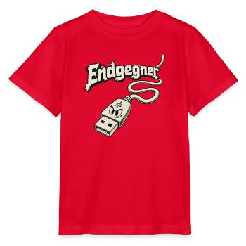 Endgegner - USB Typ A  - Stanley/Stella Kinder T-Shirt MINI CREATOR  - Rot - Vorne - Jaiden (125cm)