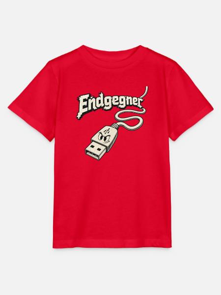 Endgegner - USB Typ A - Stanley/Stella Kinder T-Shirt MINI CREATOR - Rot