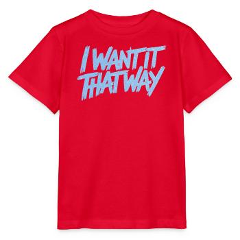 I Want It That Way - Backstreet (Glitzer) - Stanley/Stella Kinder T-Shirt MINI CREATOR  - Rot - Vorne - Jaiden (125cm)