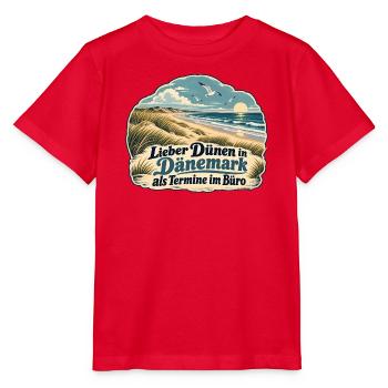 Lieber Dünen in Dänemark - Stanley/Stella Kinder T-Shirt MINI CREATOR  - Rot - Vorne - Jaiden (125cm)