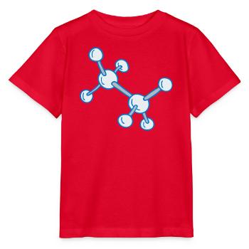 Blaues Molekülnetz Muster - Stanley/Stella Kinder T-Shirt MINI CREATOR  - Rot - Vorne - Jaiden (125cm)