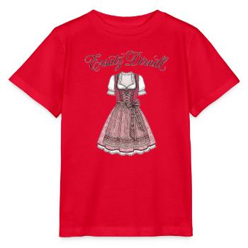Ersatz Dirndl Lustiger Spruch Bayerische Tradition - Stanley/Stella Kinder T-Shirt MINI CREATOR  - Rot - Vorne - Jaiden (125cm)