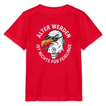 Älter werden ist nichts für Feiglinge - Stanley/Stella Kinder T-Shirt MINI CREATOR  - Rot - Vorne - Jaiden (125cm)