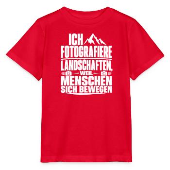 Landschaftsfotografie Spruch Fotoapparat Berg - Stanley/Stella Kinder T-Shirt MINI CREATOR  - Rot - Vorne - Jaiden (125cm)