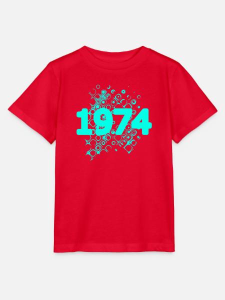 Jahreszahl 1974 - Stanley/Stella Kinder T-Shirt MINI CREATOR - Rot