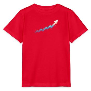 To The Moon: Bullenmarkt-Wachstumsdiagramm mit Golden - Stanley/Stella Kinder T-Shirt MINI CREATOR  - Rot - Vorne - Jaiden (125cm)