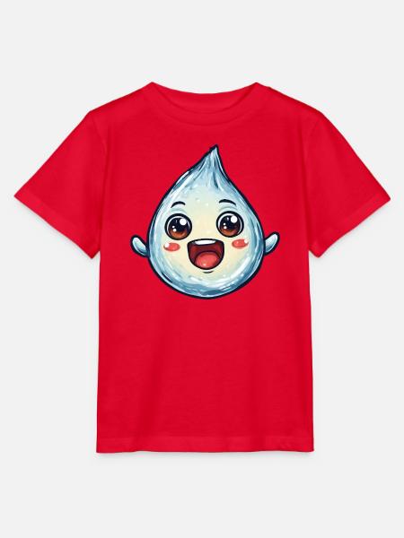 Kawaii Wassertropfen mit Gesicht - Stanley/Stella Kinder T-Shirt MINI CREATOR  - Rot