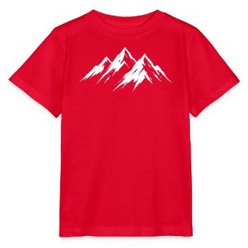 Berge Alpen Wandern Bergsteiger Outdoor Motiv - Stanley/Stella Kinder T-Shirt MINI CREATOR  - Rot - Vorne - Jaiden (125cm)