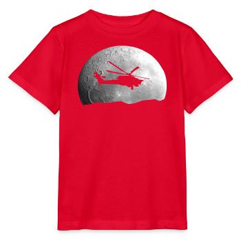 Hubschrauber Mond Geschenkidee - Stanley/Stella Kinder T-Shirt MINI CREATOR  - Rot - Vorne - Jaiden (125cm)