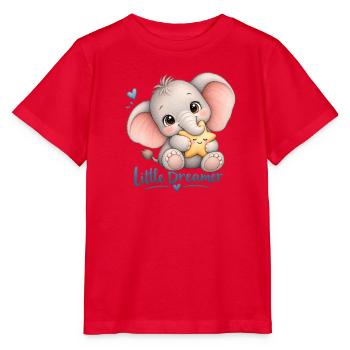 Kleiner Träumer Elefant & Stern - Stanley/Stella Kinder T-Shirt MINI CREATOR  - Rot - Vorne - Jaiden (125cm)