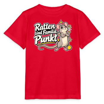 Rattenhalter Rattenfan Rattenliebe Statement - Stanley/Stella Kinder T-Shirt MINI CREATOR  - Rot - Vorne - Jaiden (125cm)