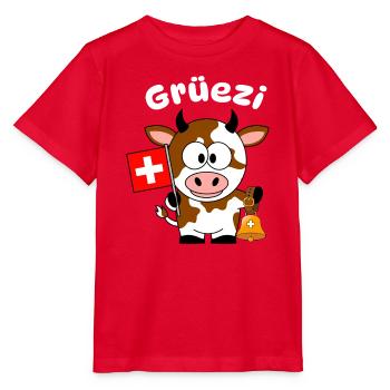 Grüezi Kuh 2 - Stanley/Stella Kinder T-Shirt MINI CREATOR  - Rot - Vorne - Jaiden (125cm)