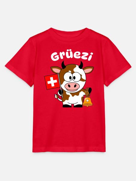 Grüezi Kuh 2 - Stanley/Stella Kinder T-Shirt MINI CREATOR - Rot